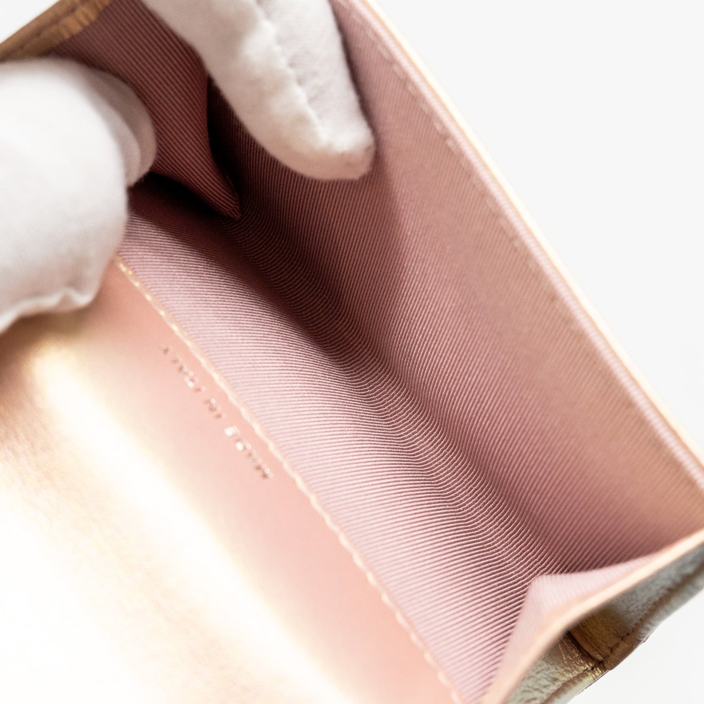 Chanel Classic Flap Card Holder Lambskin Iridescent Pink