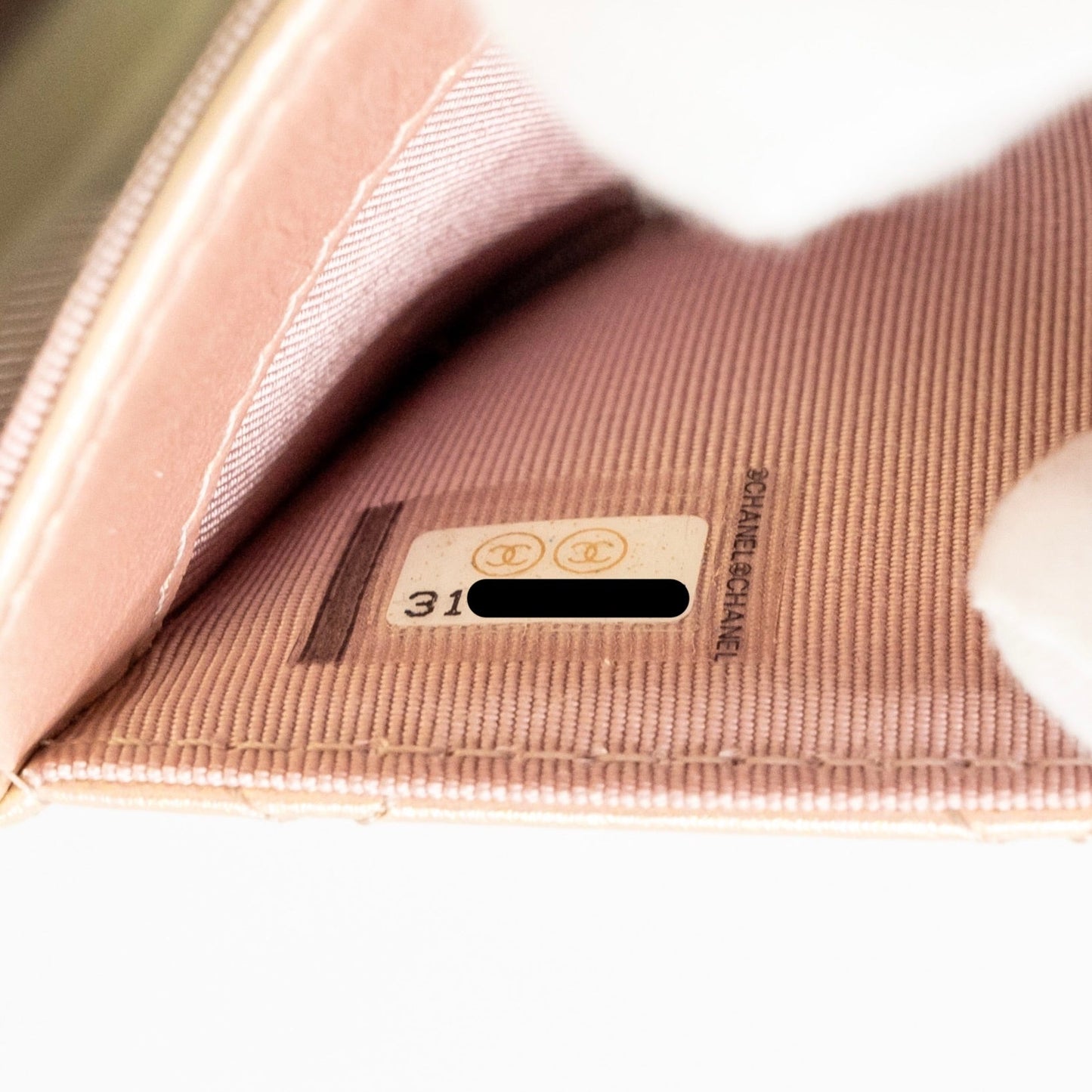 Chanel Classic Flap Card Holder Lambskin Iridescent Pink
