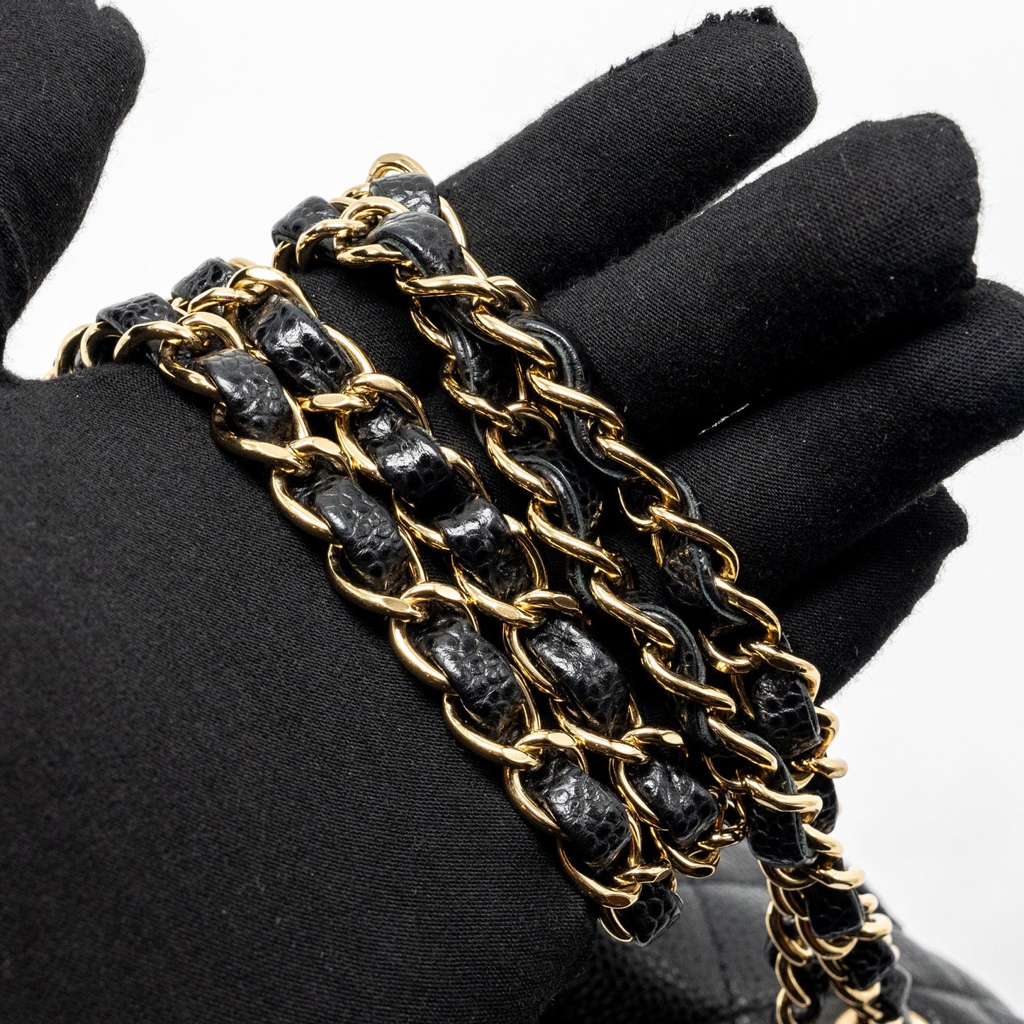 Chanel Medium Classic double flap bag caviar black