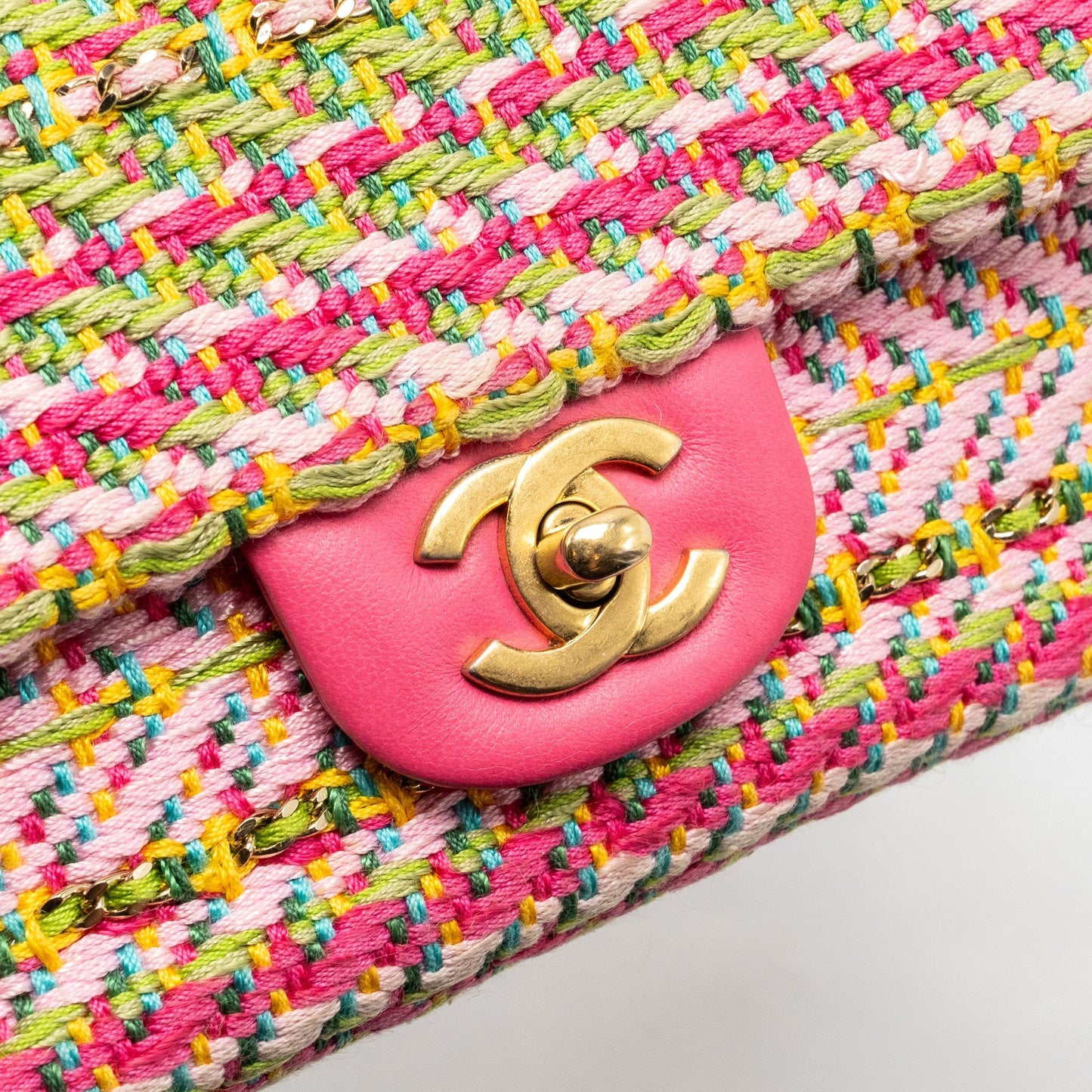 Chanel 21C Mini Rectangular Flap Bag Tweed Multicolour