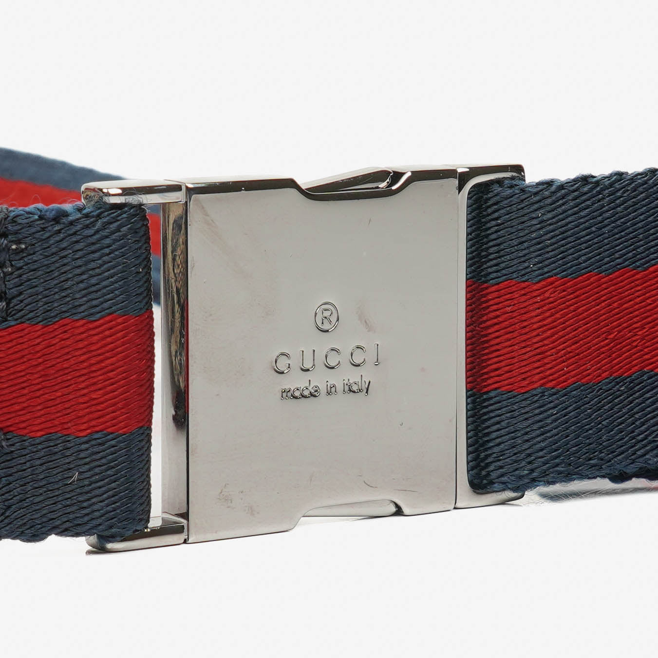 Gucci GG Multicolour Beige/Navy Monogram Canvas Belt Bag