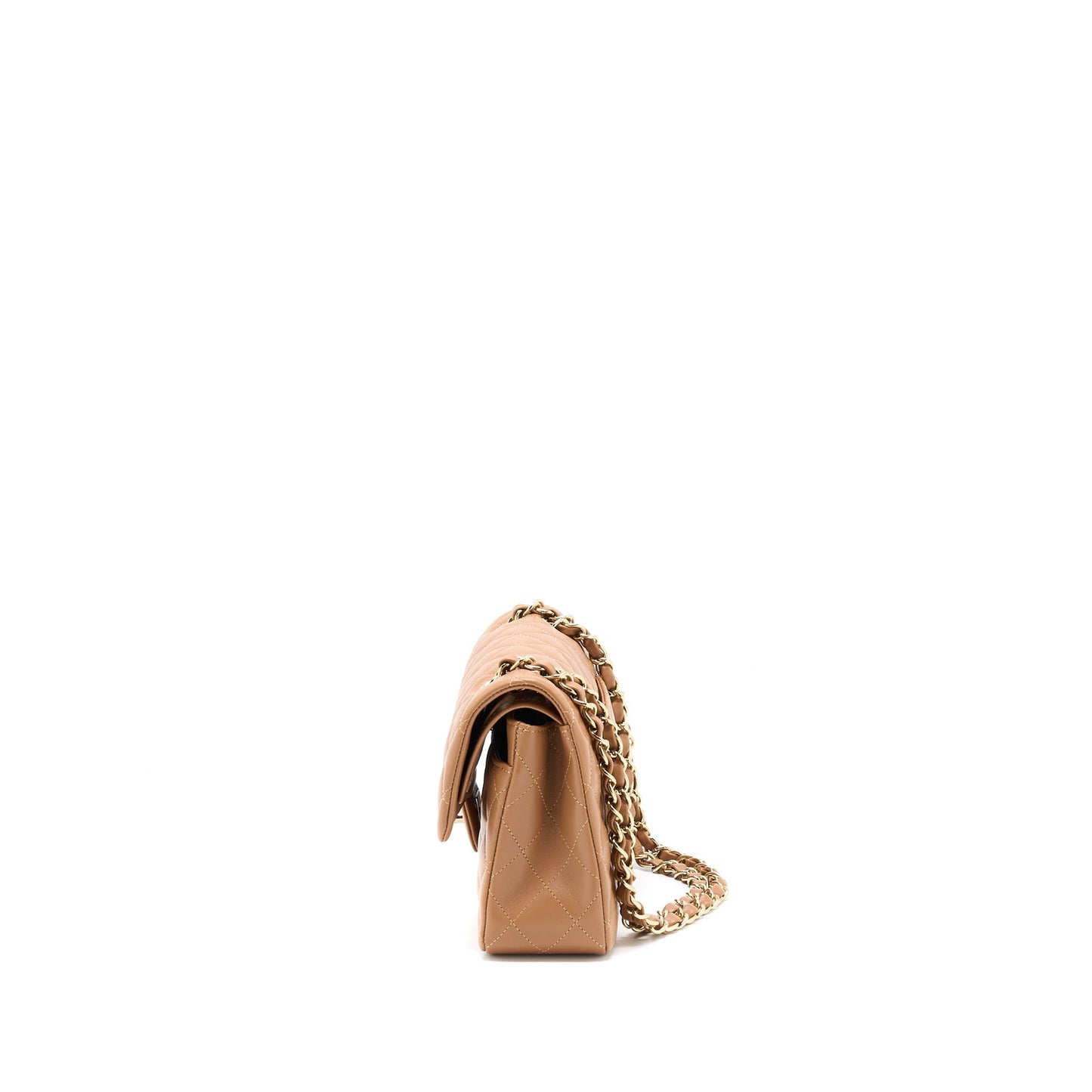 Chanel 22S Small Classic Flap Bag Lambskin Caramel L