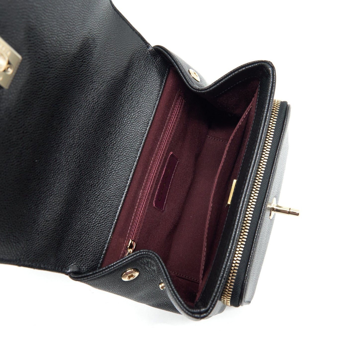 Chanel 22P Small Business Affinity Grained Calfskin Black L