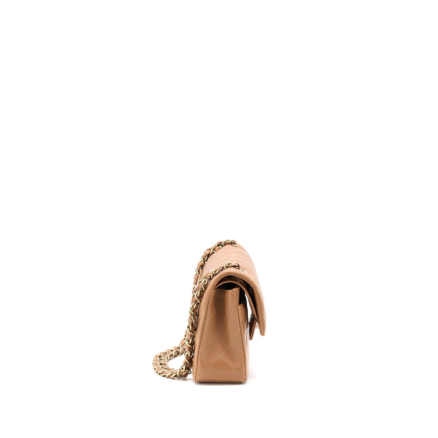 Chanel 22S Small Classic Flap Bag Lambskin Caramel L
