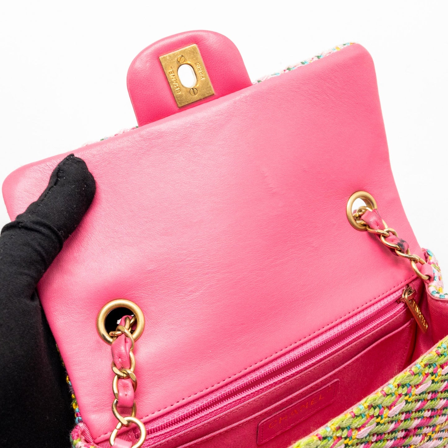 Chanel 21C Mini Rectangular Flap Bag Tweed Multicolour