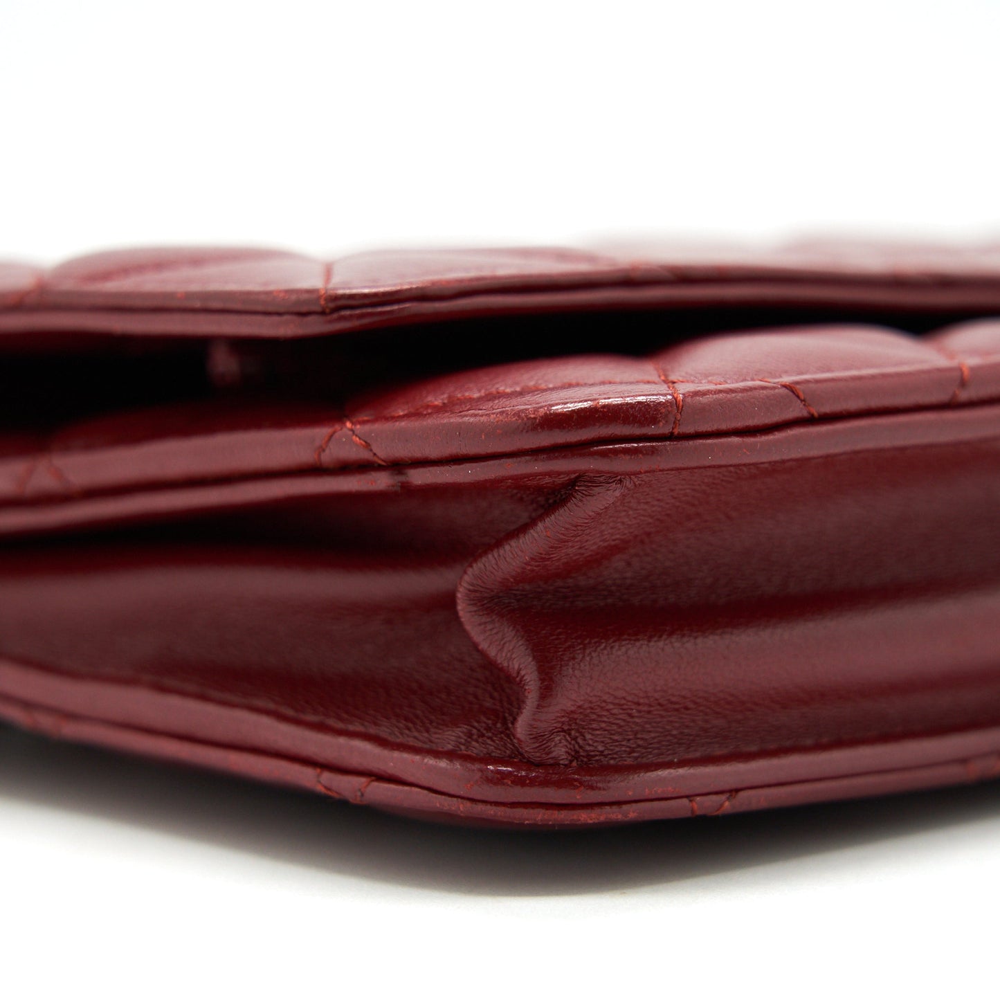 Chanel Classic Wallet On Chain Lambskin Dark Red