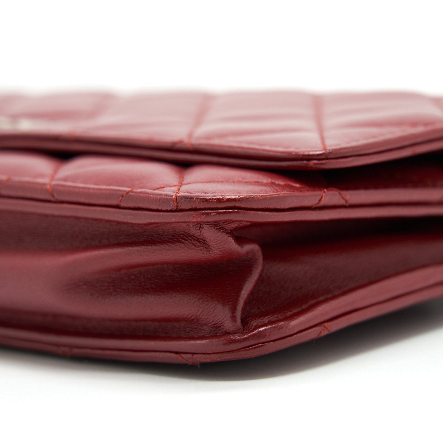 Chanel Classic Wallet On Chain Lambskin Dark Red