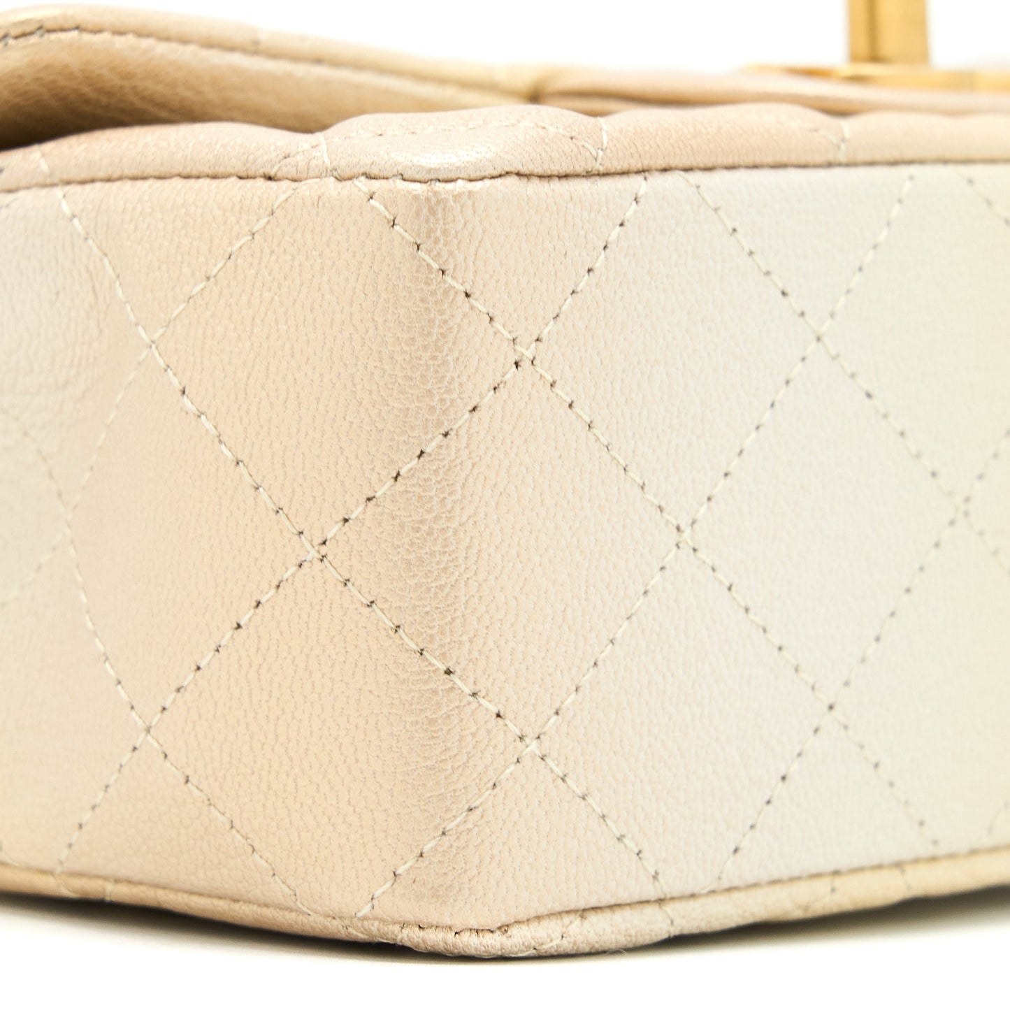 Chanel 22C MIni Rectangular Flag Bag Goatskin Ombre Beige Brushed  (Microchip)
