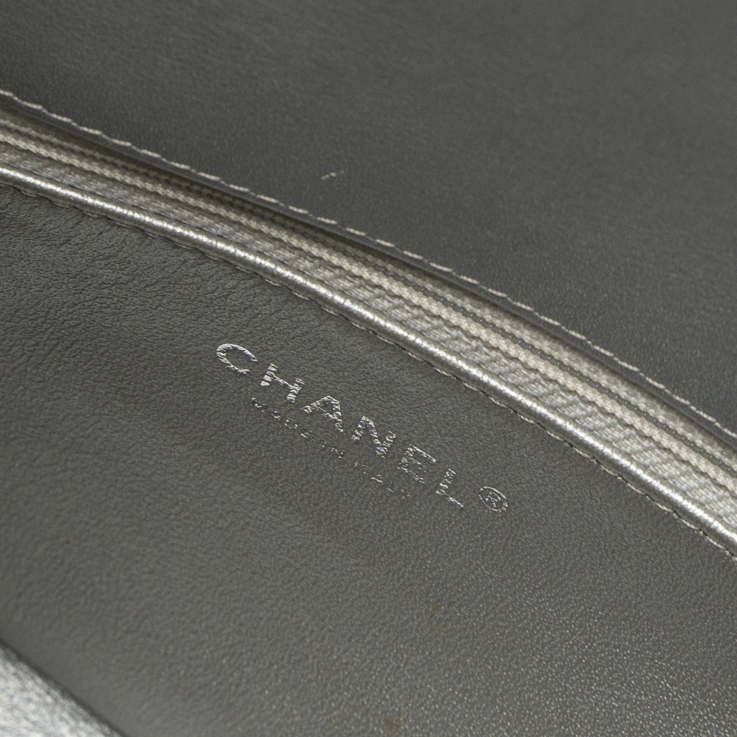 Chanel Filigree Flap Bag Caviar Silver