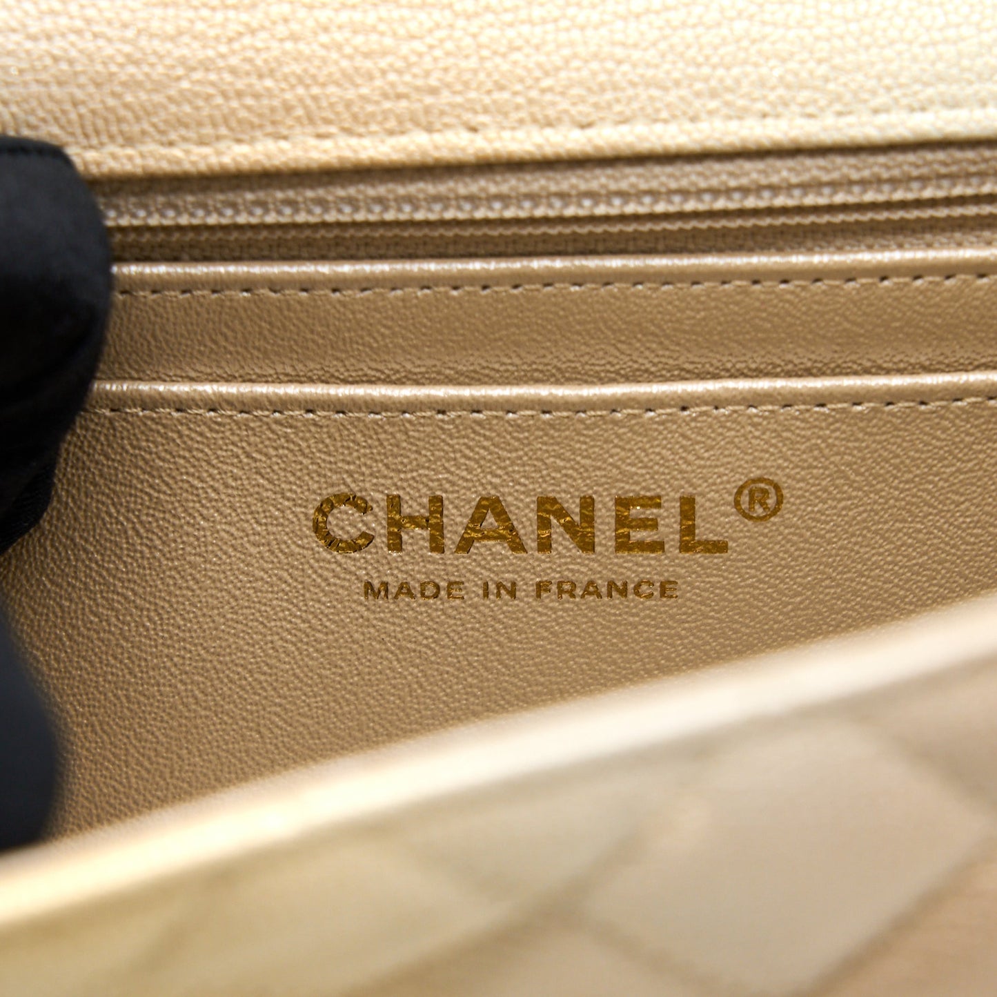 Chanel 22C MIni Rectangular Flag Bag Goatskin Ombre Beige Brushed  (Microchip)