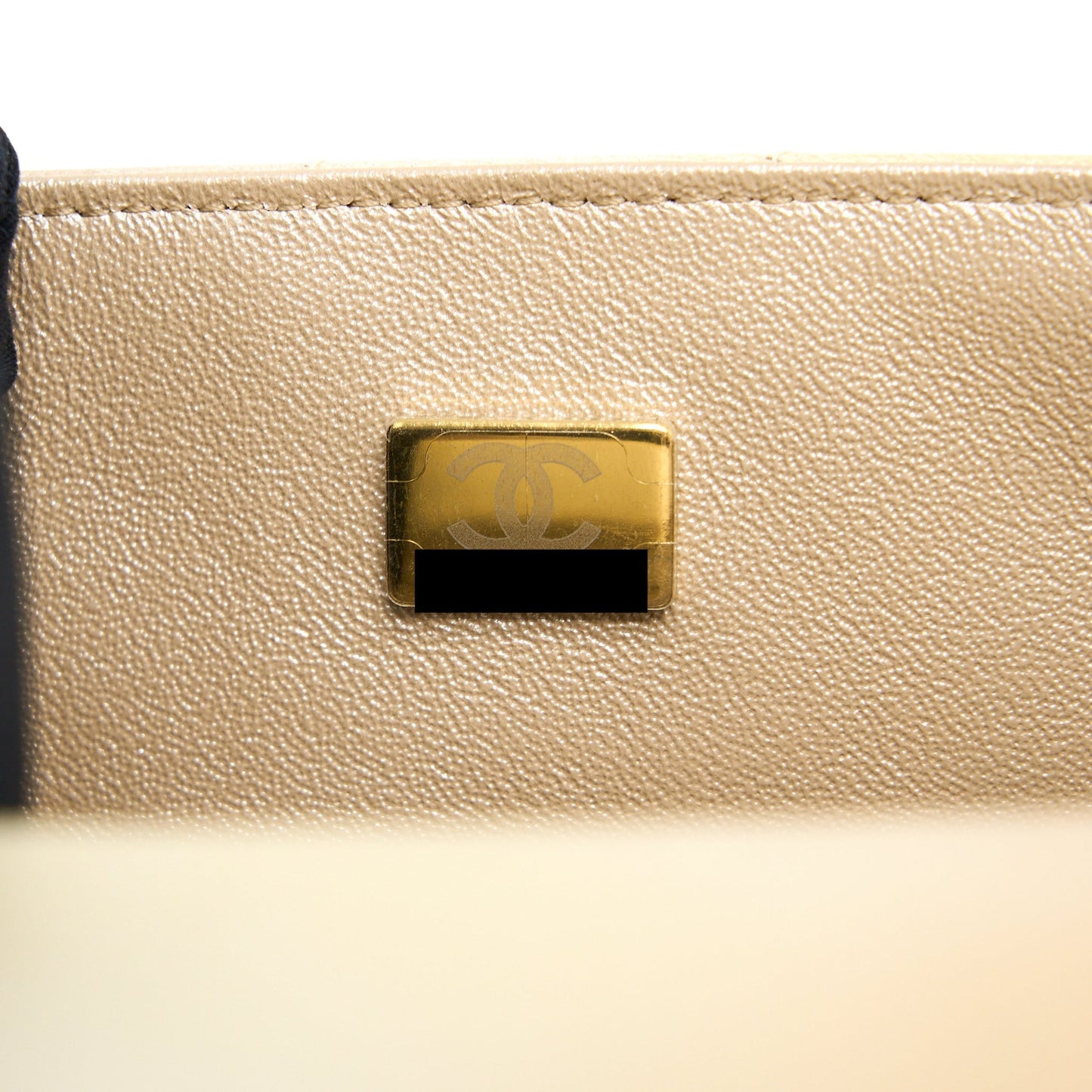 Chanel 22C MIni Rectangular Flag Bag Goatskin Ombre Beige Brushed  (Microchip)