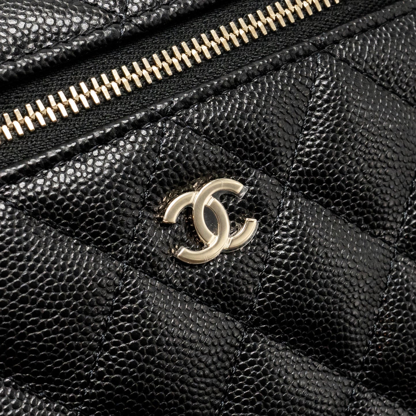 Chanel CC Top Handle Vanity Bag Caviar Black L (Microchip)