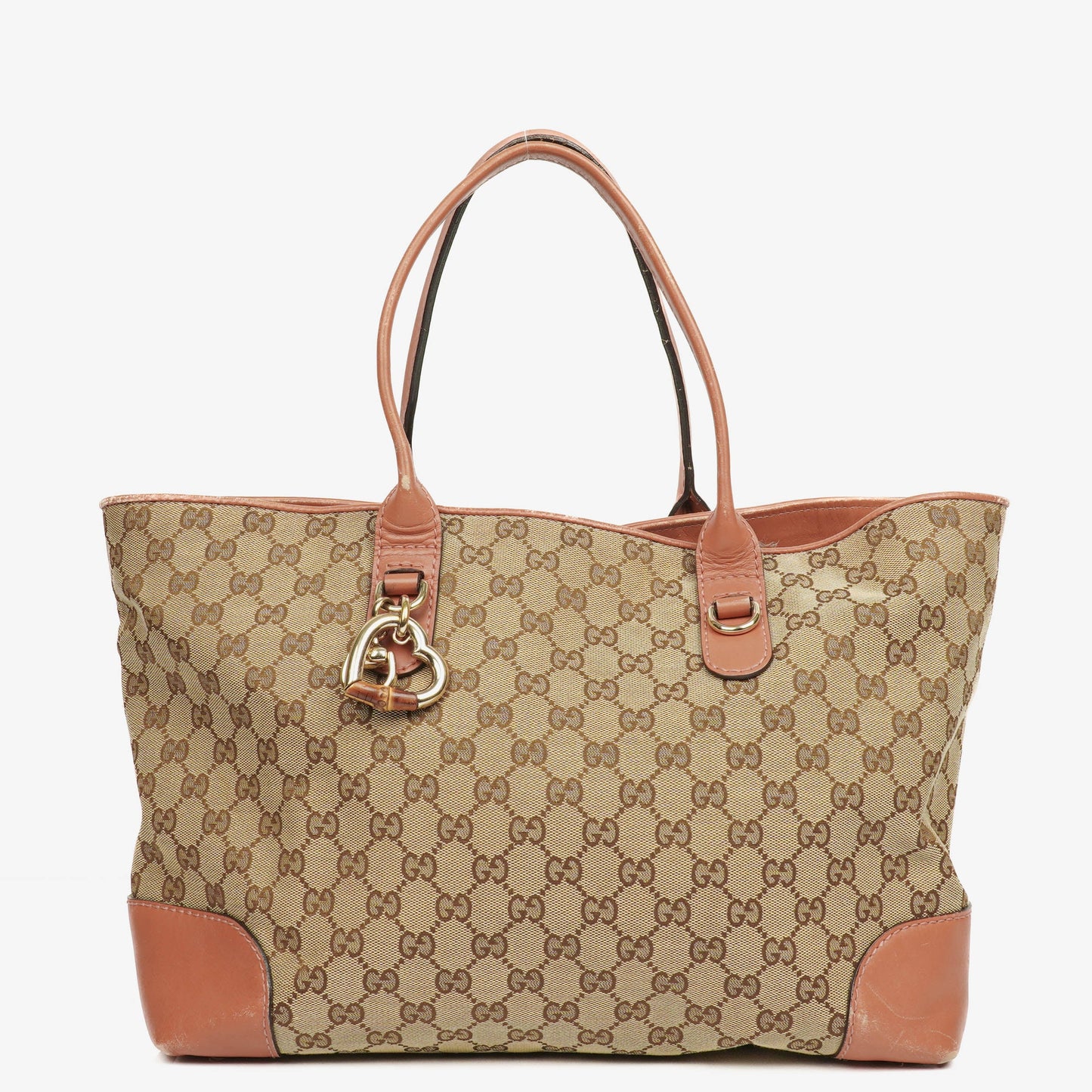 Gucci GG Canvas Heart Bit Tote Bag
