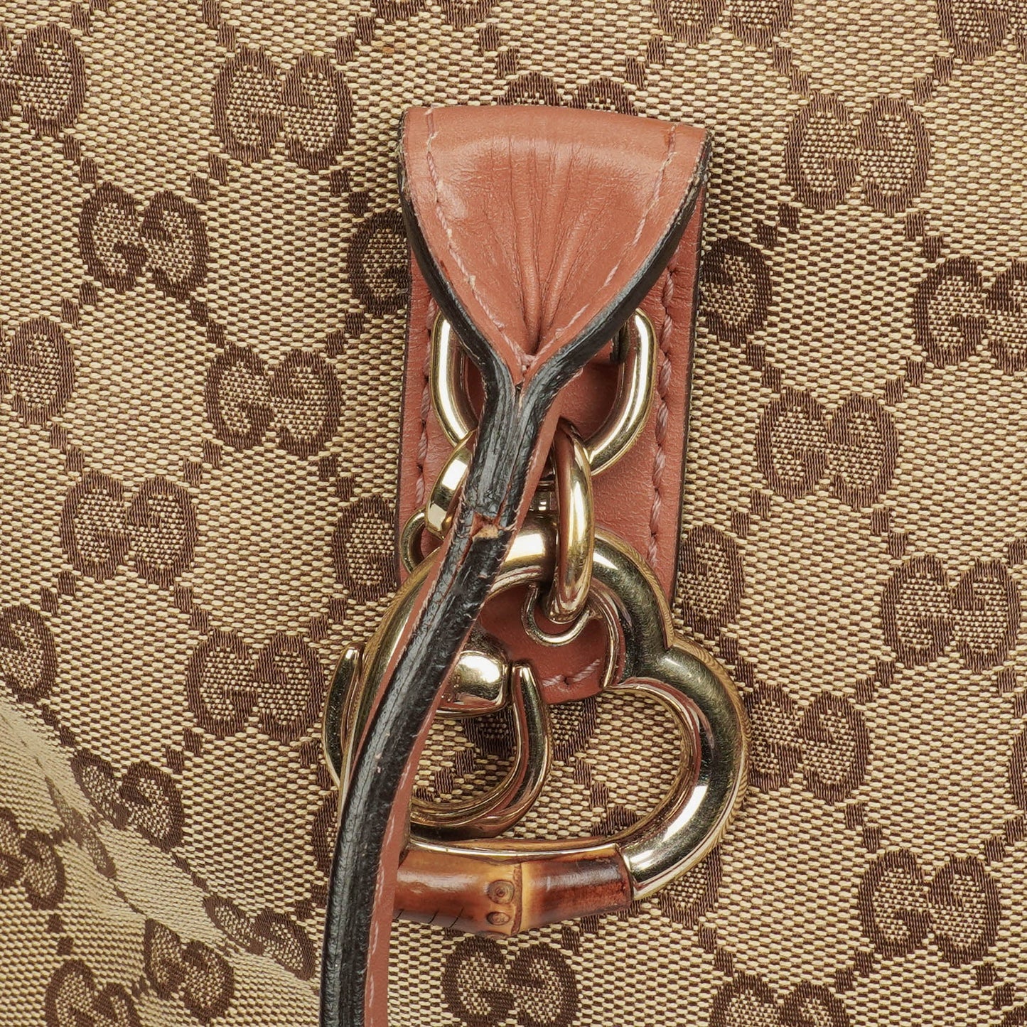 Gucci GG Canvas Heart Bit Tote Bag