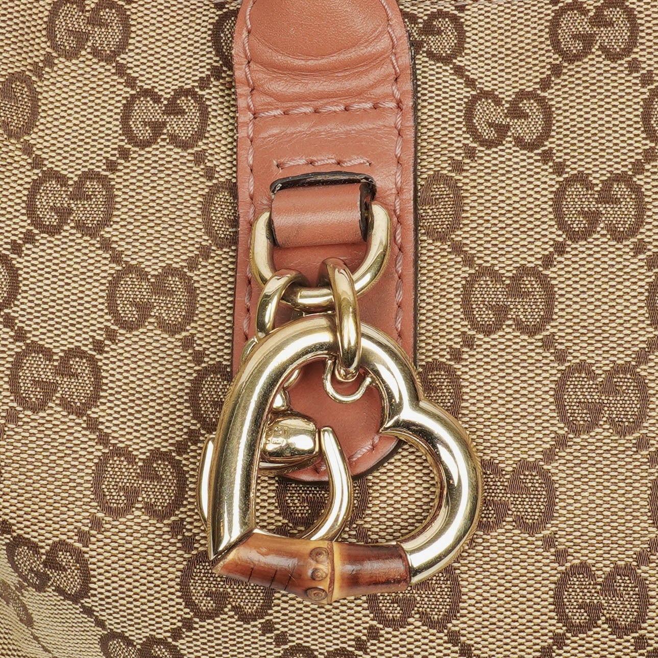Gucci GG Canvas Heart Bit Tote Bag