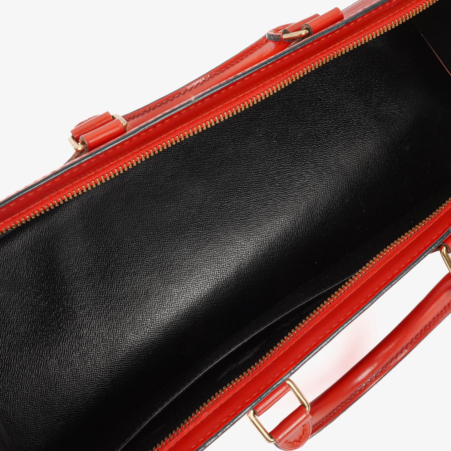 Louis Vuitton Triangle Red EPI Leather Handbag