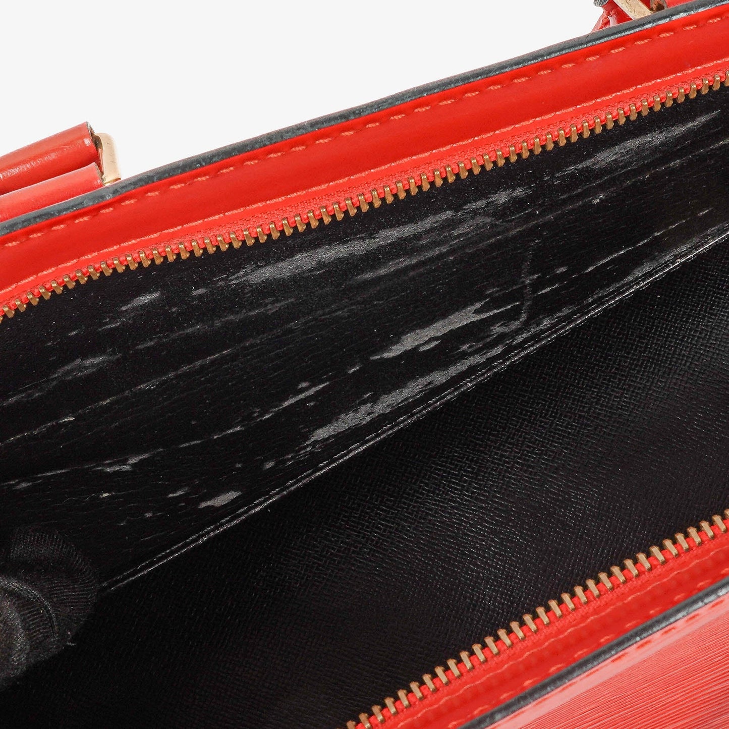 Louis Vuitton Triangle Red EPI Leather Handbag
