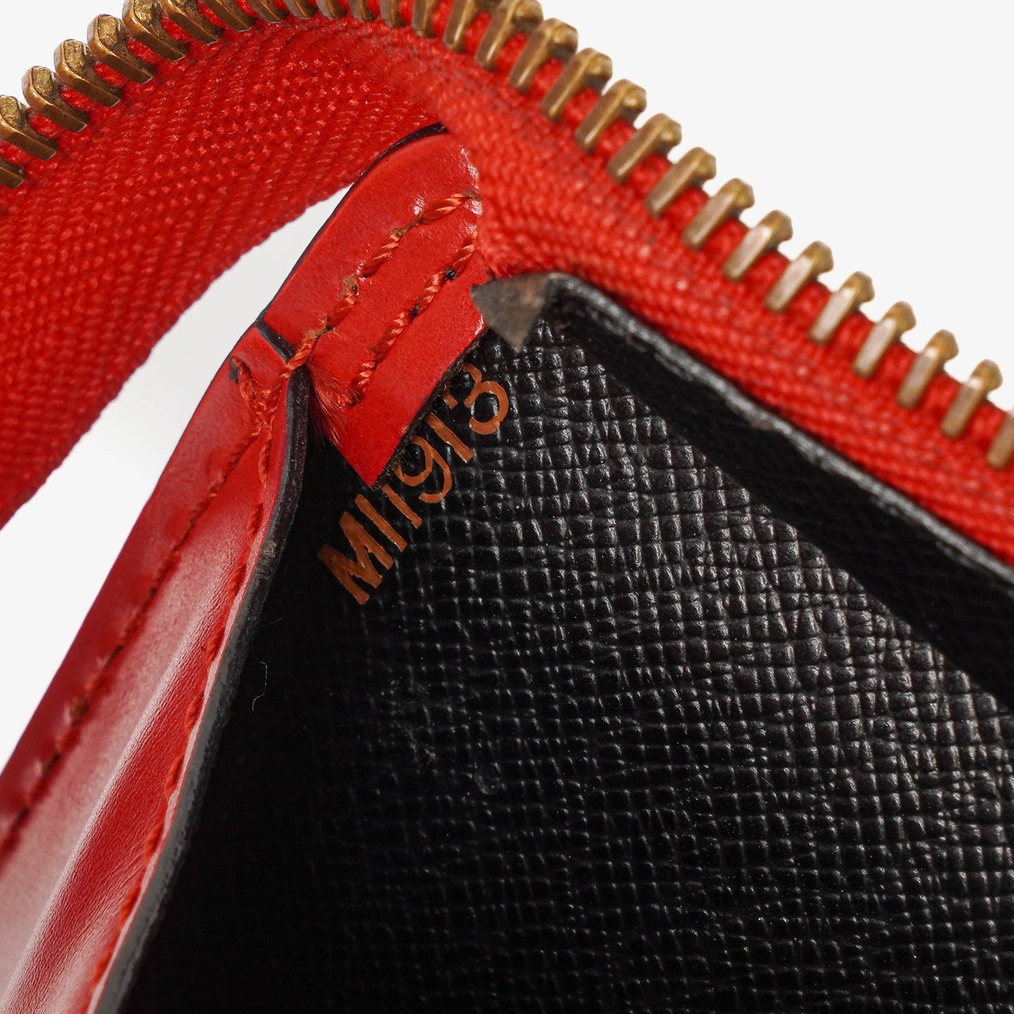 Louis Vuitton Triangle Red EPI Leather Handbag