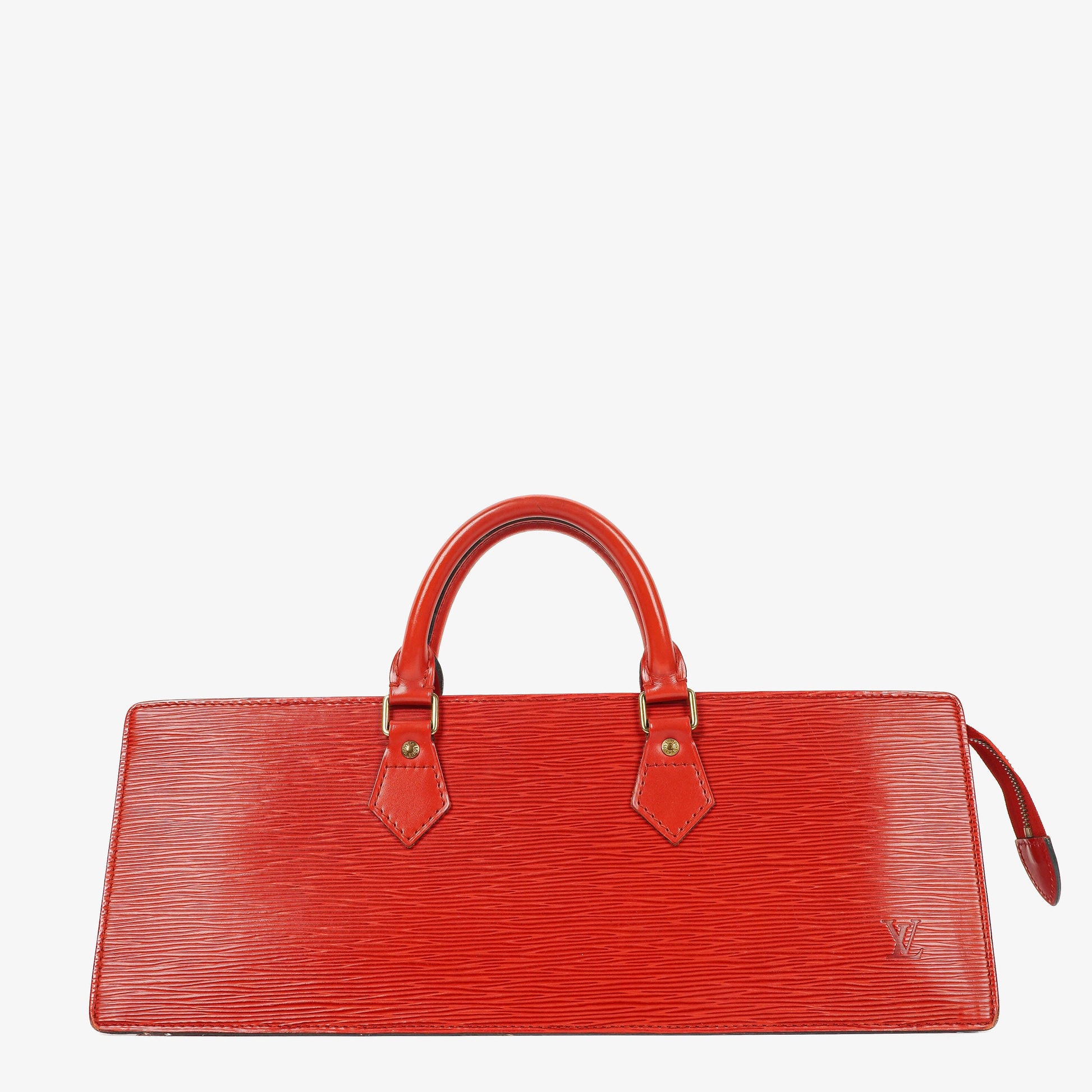 Louis Vuitton Triangle Red EPI Leather Handbag