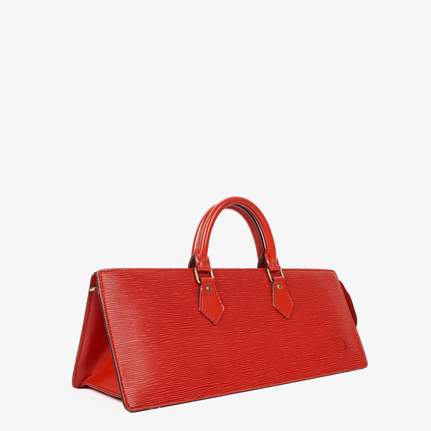 Louis Vuitton Triangle Red EPI Leather Handbag