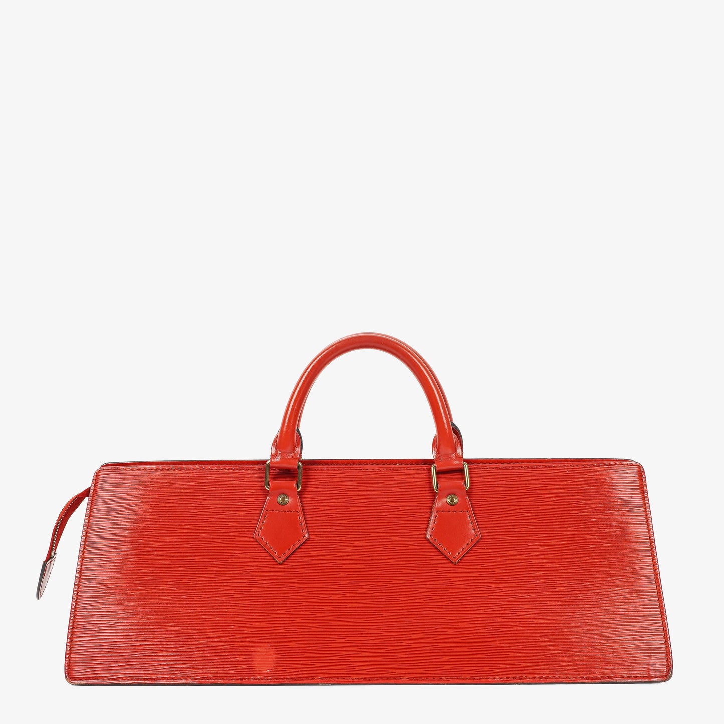 Louis Vuitton Triangle Red EPI Leather Handbag