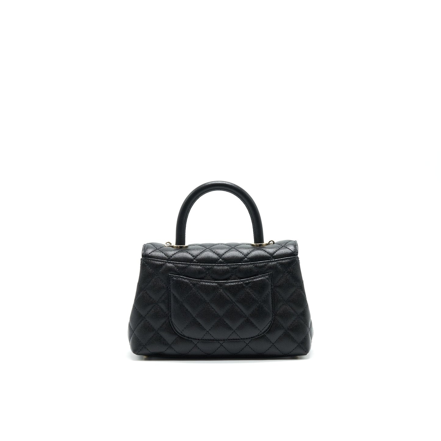 Chanel 21K Small Coco Handle 24cm Caviar Black L