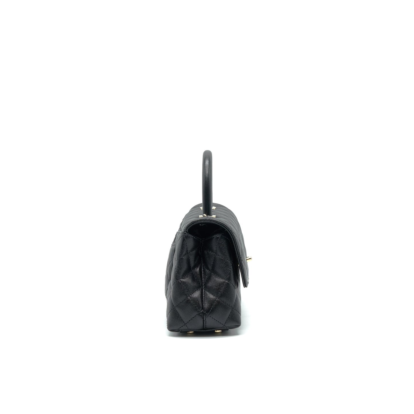 Chanel 21K Small Coco Handle 24cm Caviar Black L