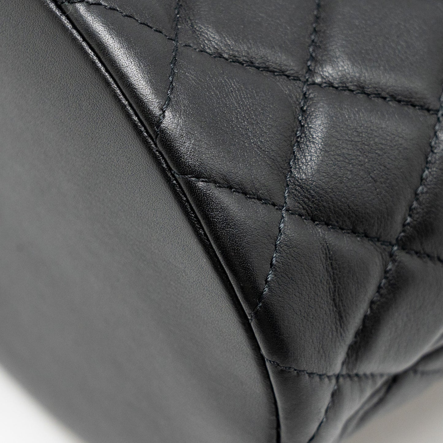 Chanel Top Handle Boy Bucket Bag Lambskin Black