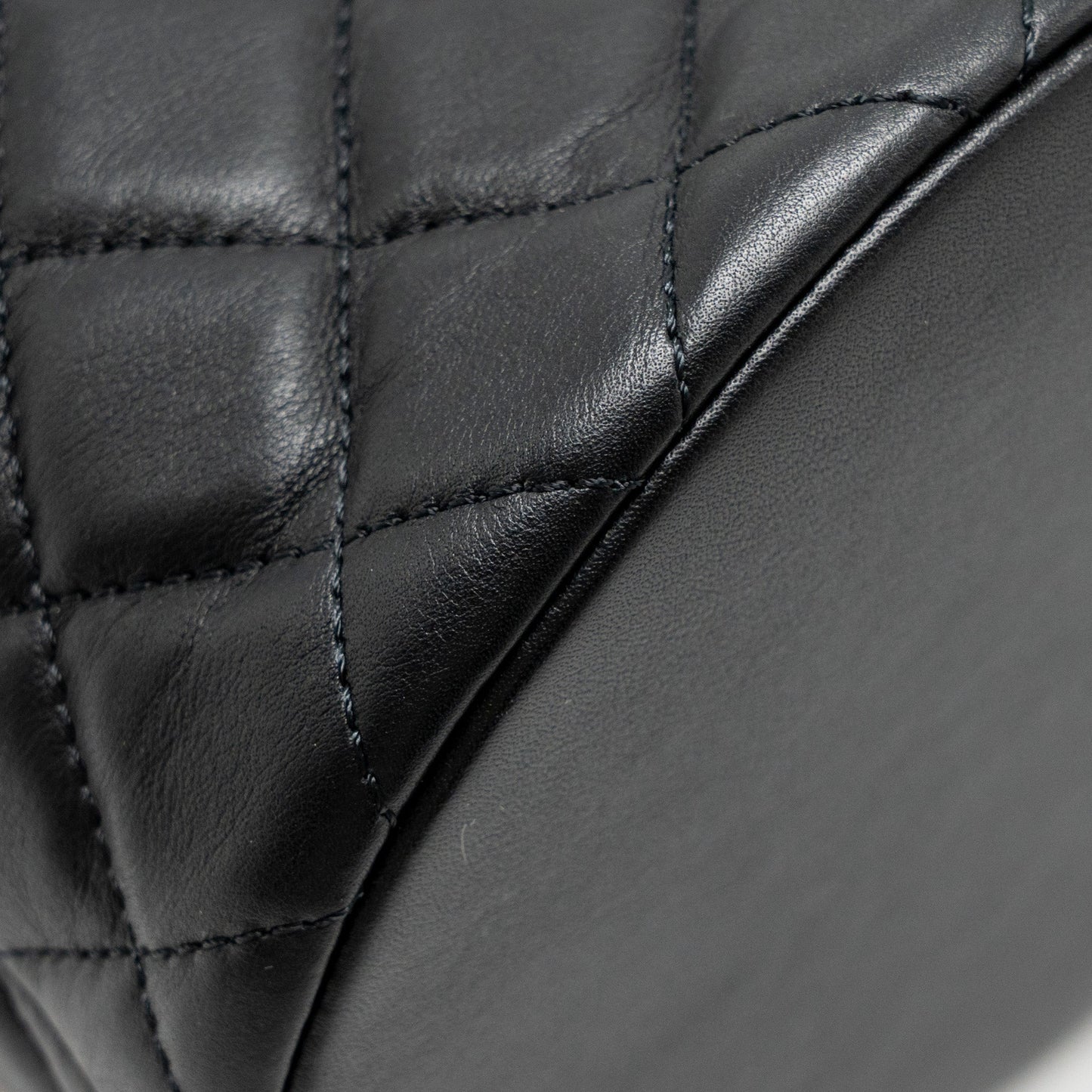 Chanel Top Handle Boy Bucket Bag Lambskin Black