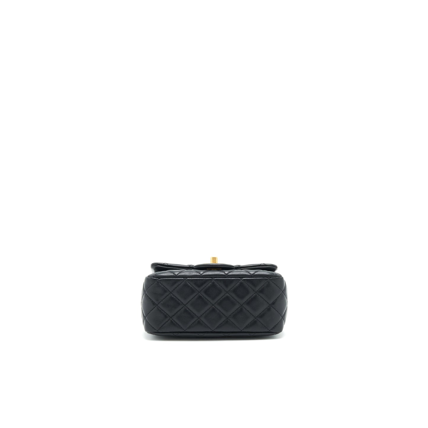 Chanel 21B pearl crush Square mini flap Bag black  (new version with microchip)