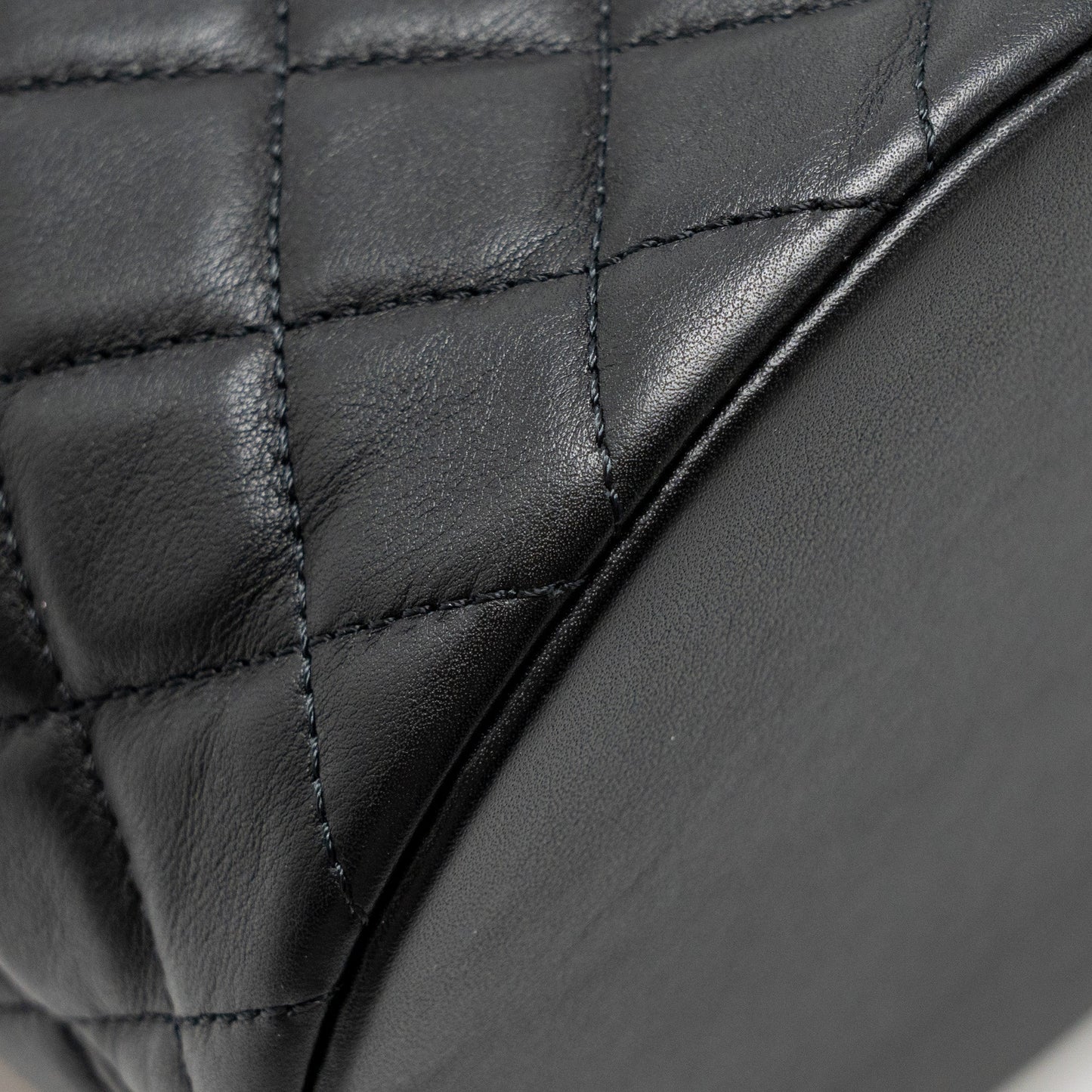 Chanel Top Handle Boy Bucket Bag Lambskin Black