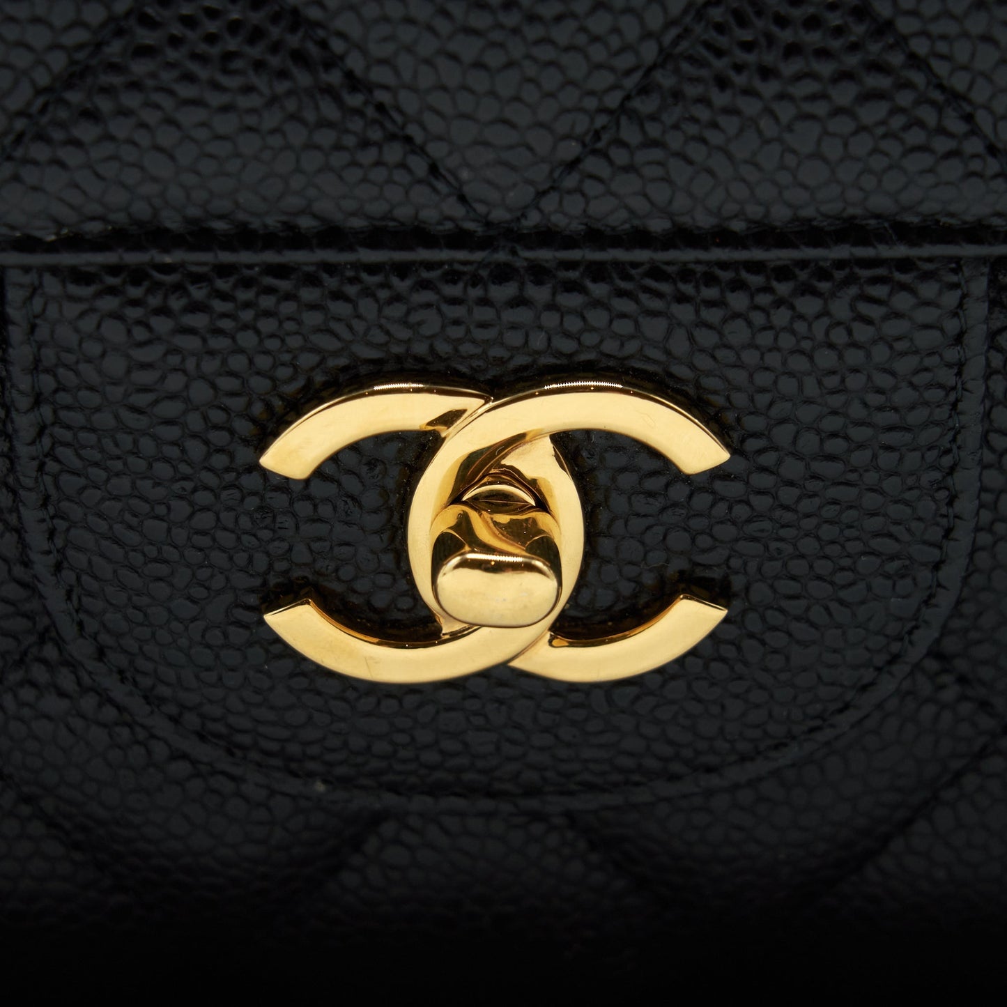 Chanel Classic Jumbo Double Flap Bag Caviar Black L