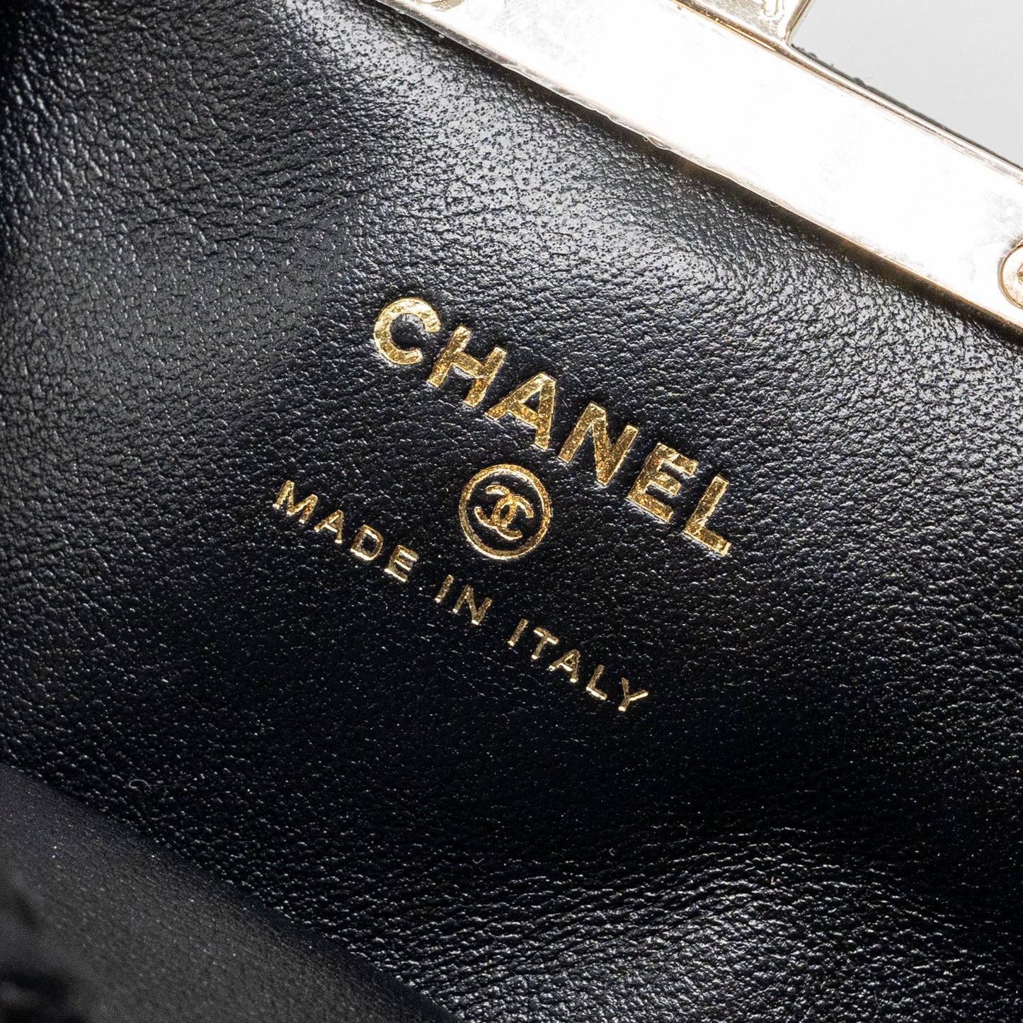 Chanel Quilted Mini Clip Purse With Chain Aged Calfskin Black L (microchip)