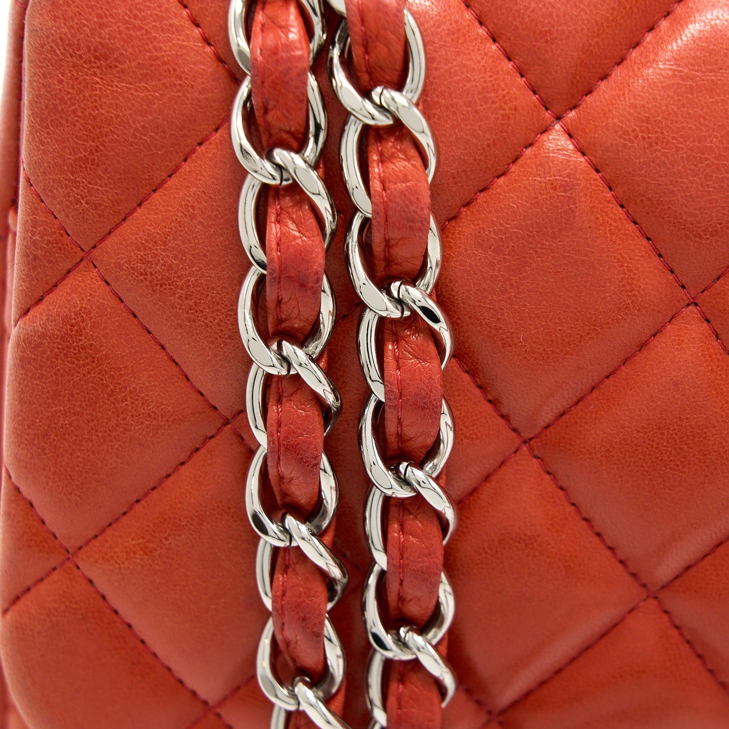 Chanel Jumbo Classic Double Flap Bag Lambskin Coral