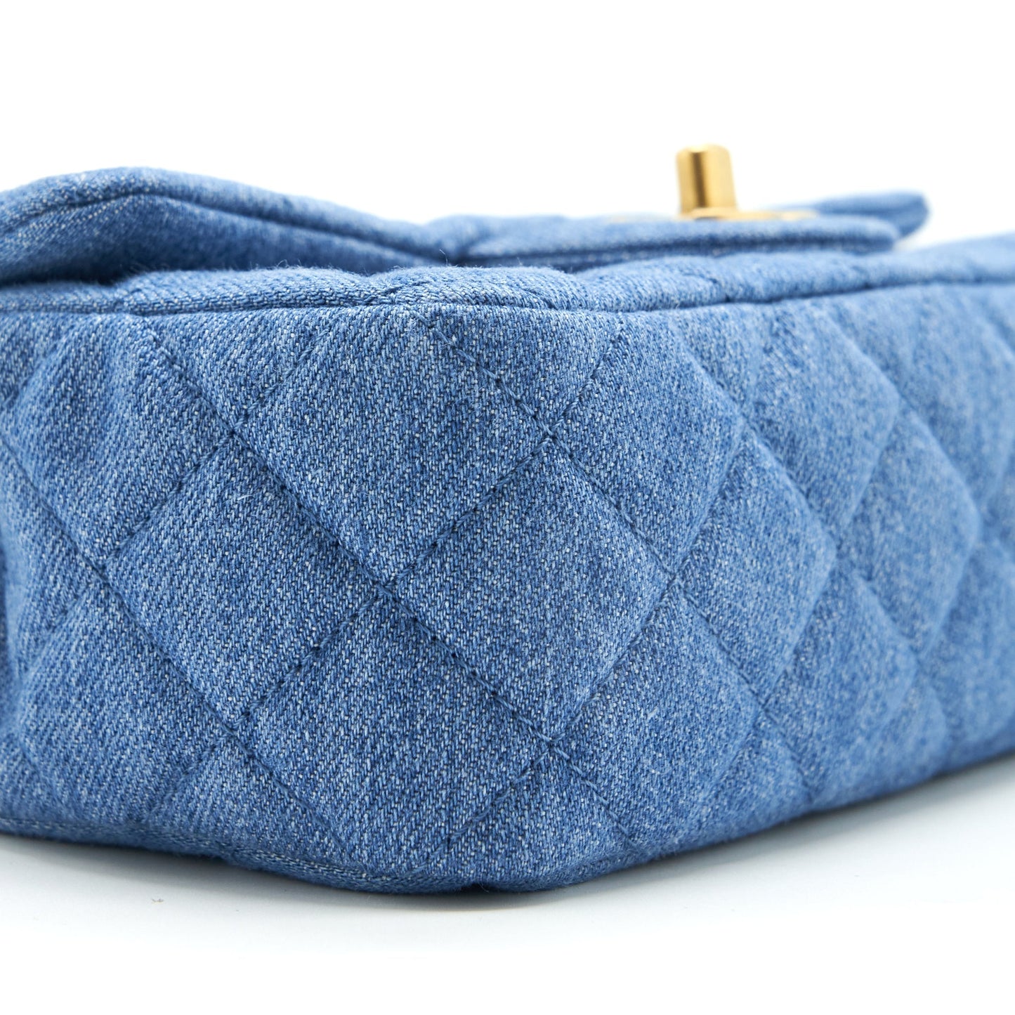 Chanel Pearl Crush Mini Rectangular Flap Bag Denim Blue