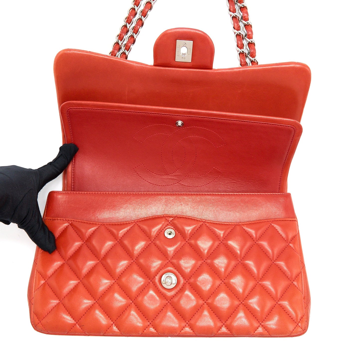 Chanel Jumbo Classic Double Flap Bag Lambskin Coral