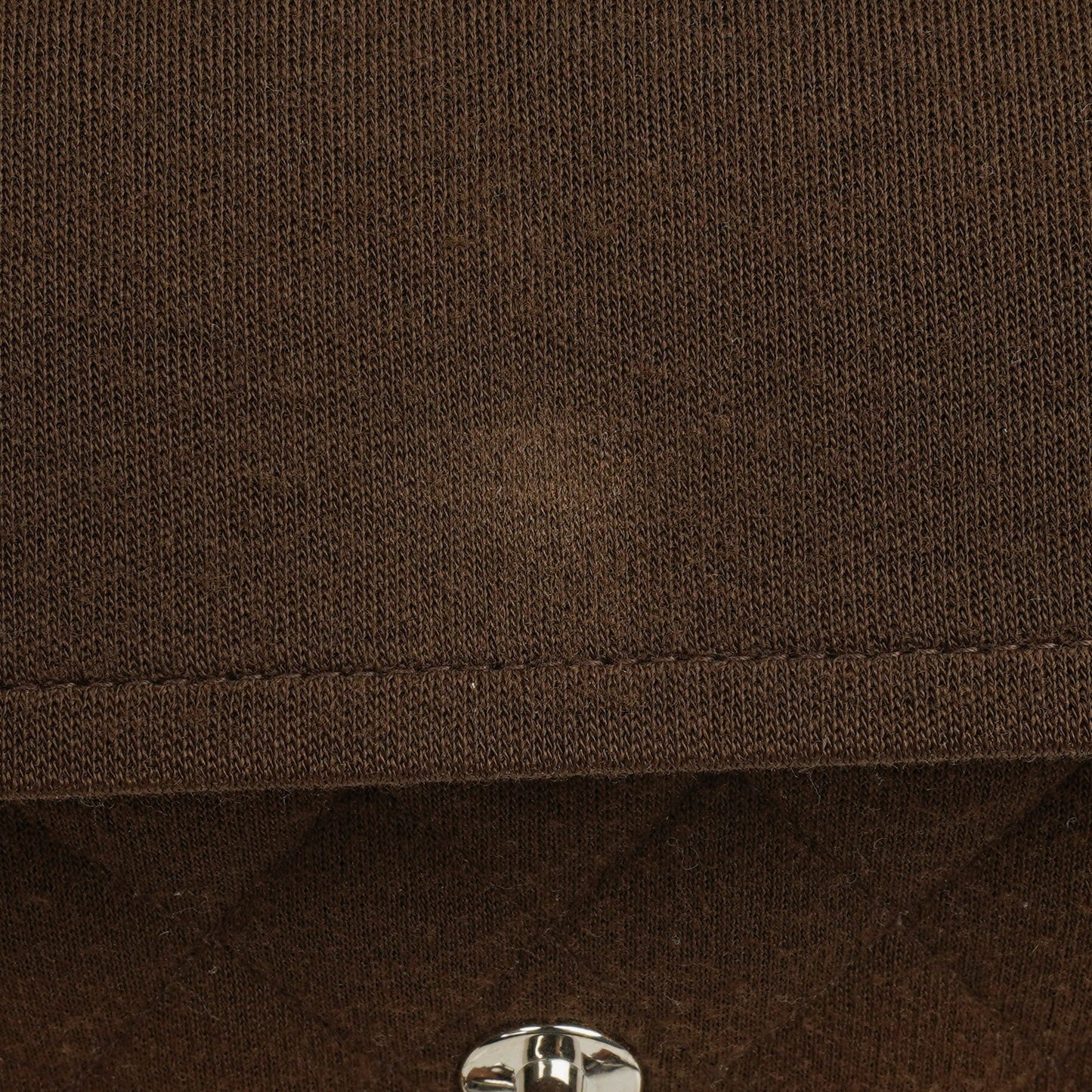 Chanel  Medium Classic Double Flap Bag Brown Jersey Silver-Plated Hardware