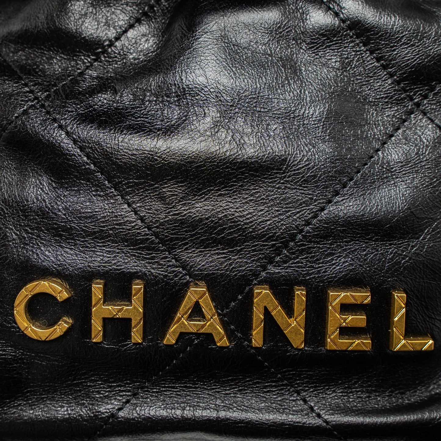 Chanel 23S Mini 22 Bag with Pearl Shiny Calfskin Black Brushed  (Microchip)