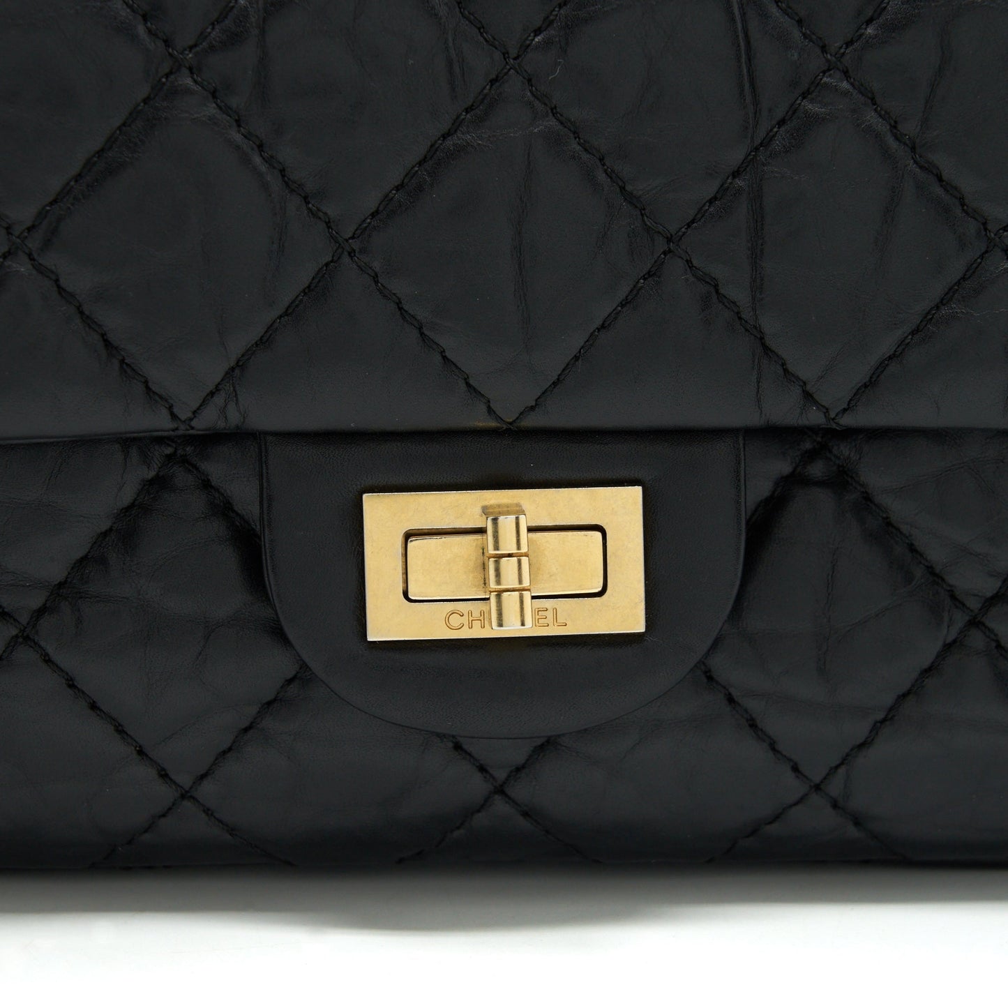 Chanel 2.55 226 Reissue Double Flap Bag Calfskin Black