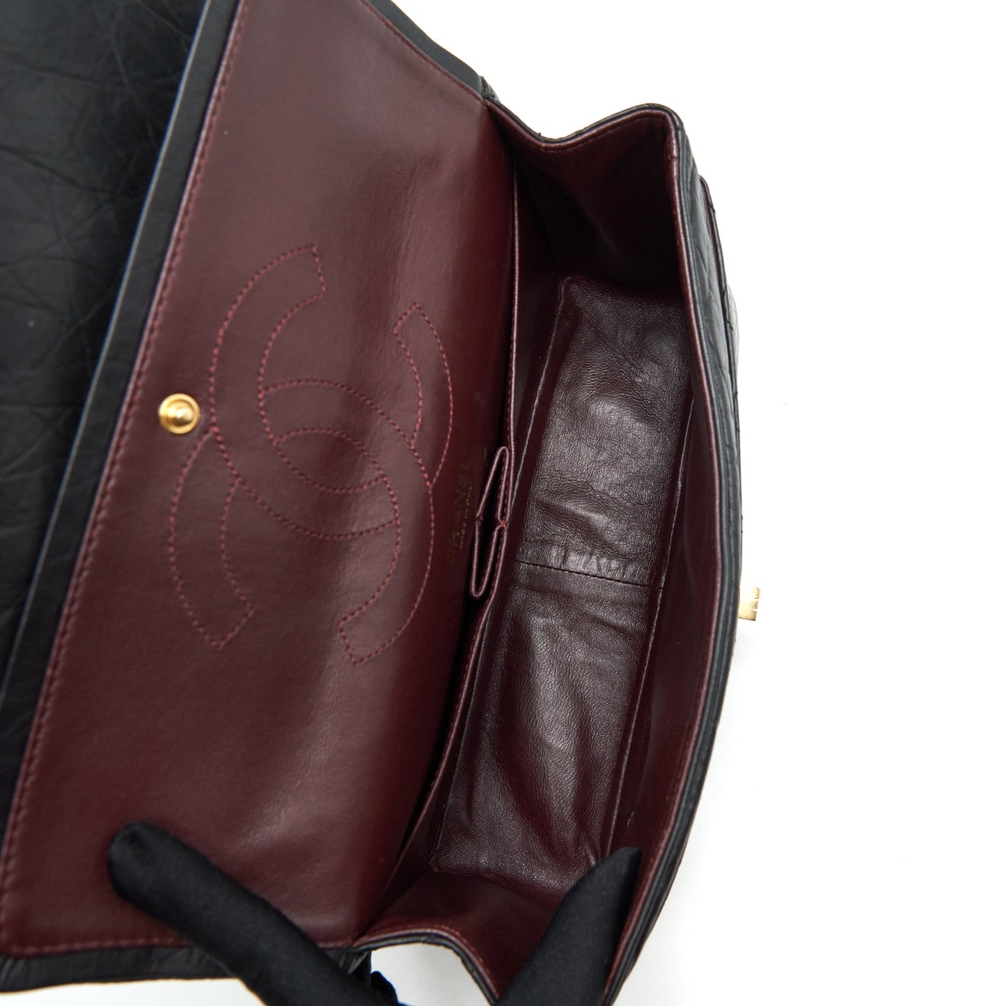 Chanel 2.55 226 Reissue Double Flap Bag Calfskin Black