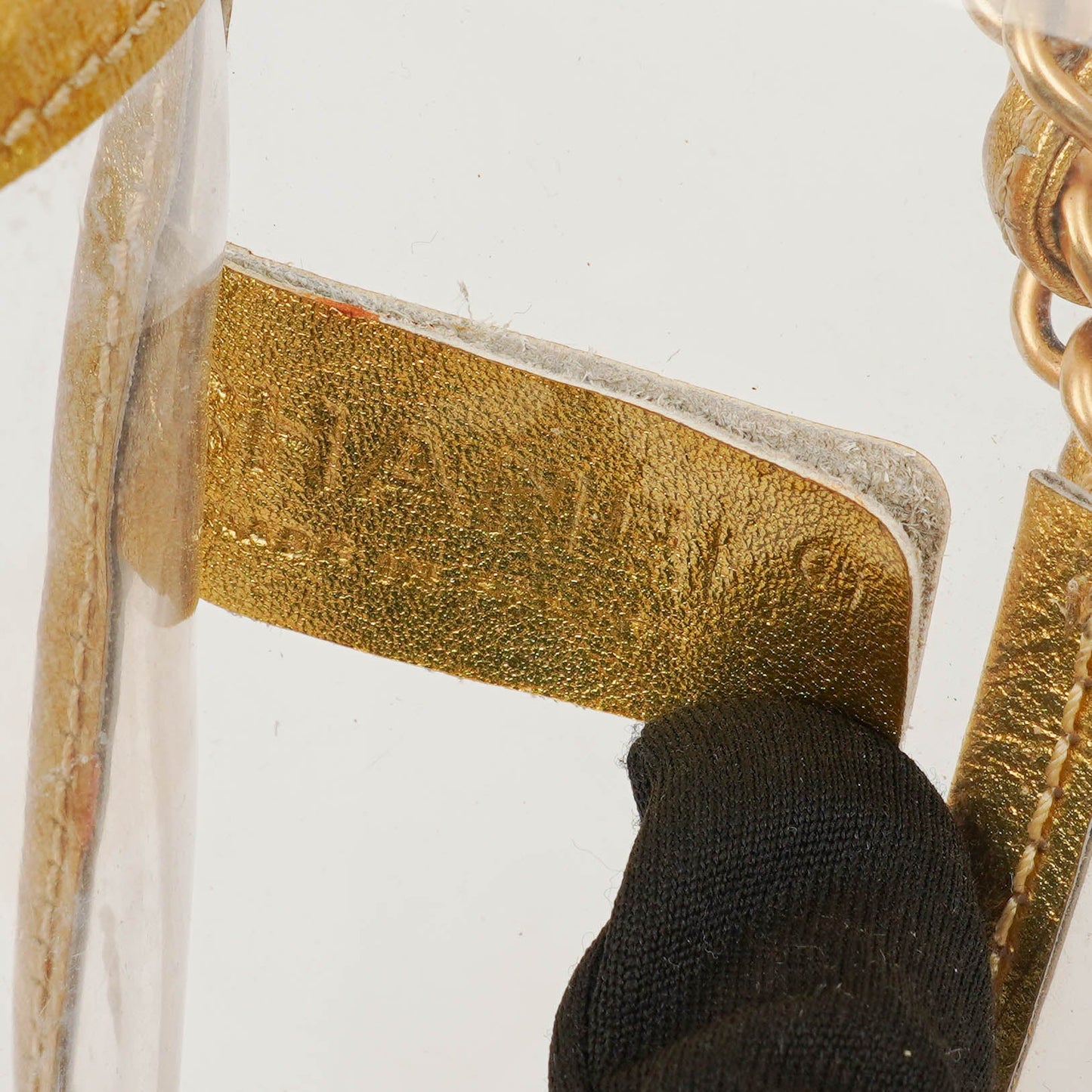 Chanel Vinyl Naked Gold Leather Single Flap Bag