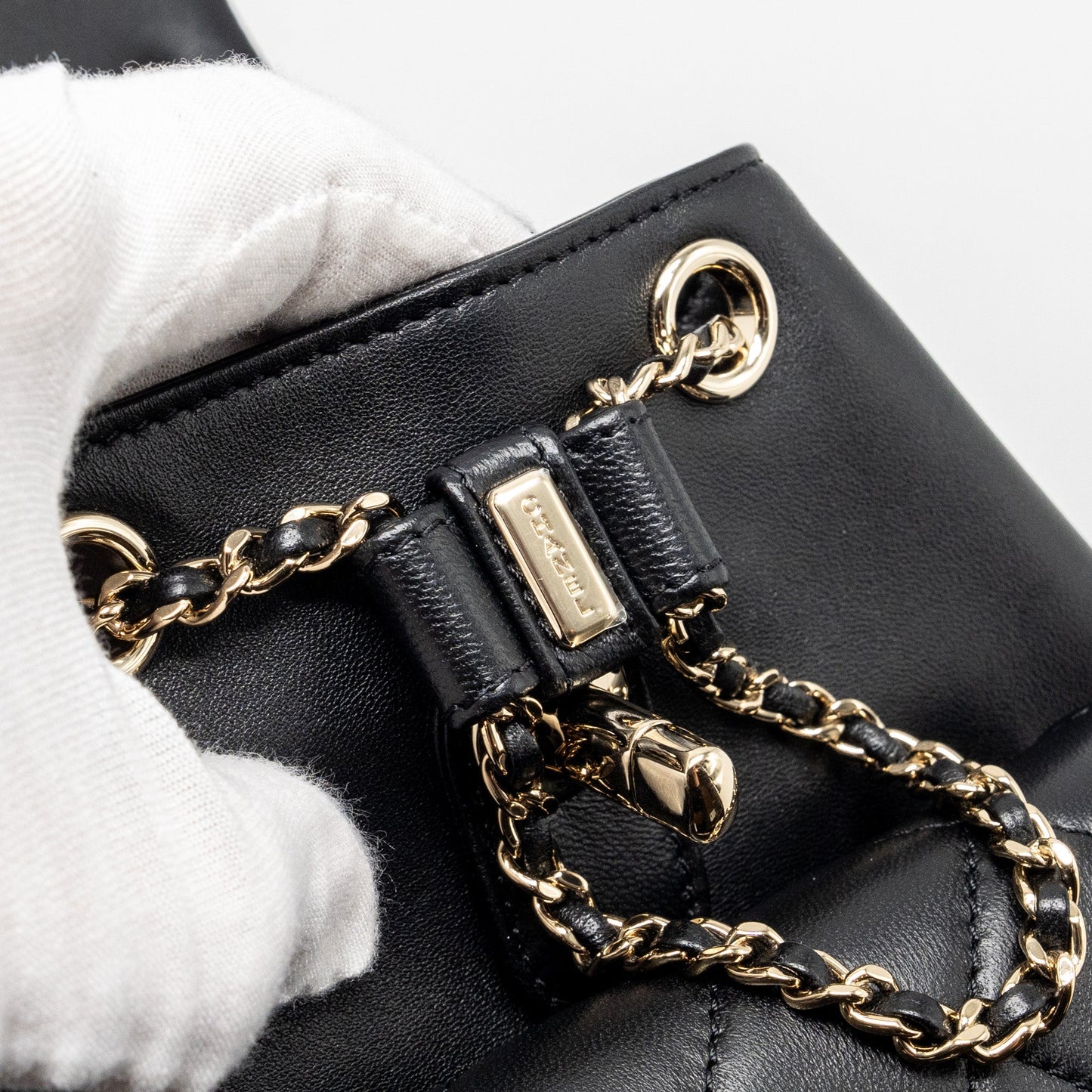 Chanel mini Duma backpack Lambskin black L (microchip)