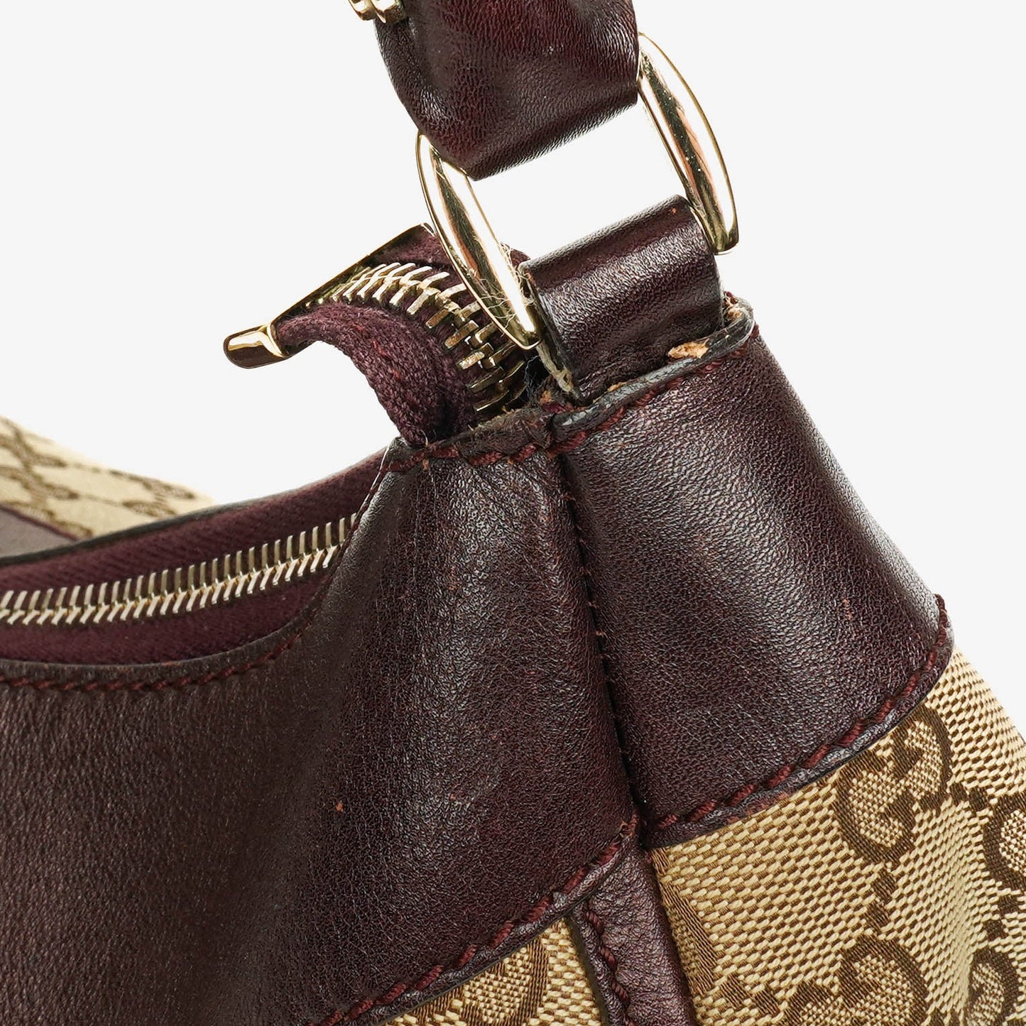 Gucci Monogram Canvas Abbey D-Ring Hobo Bag