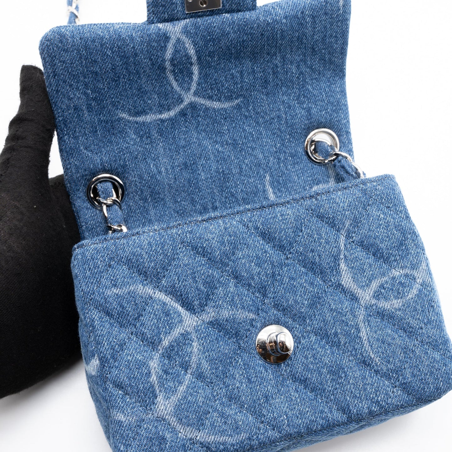 Chanel Mini Square Flap Bag Denim
