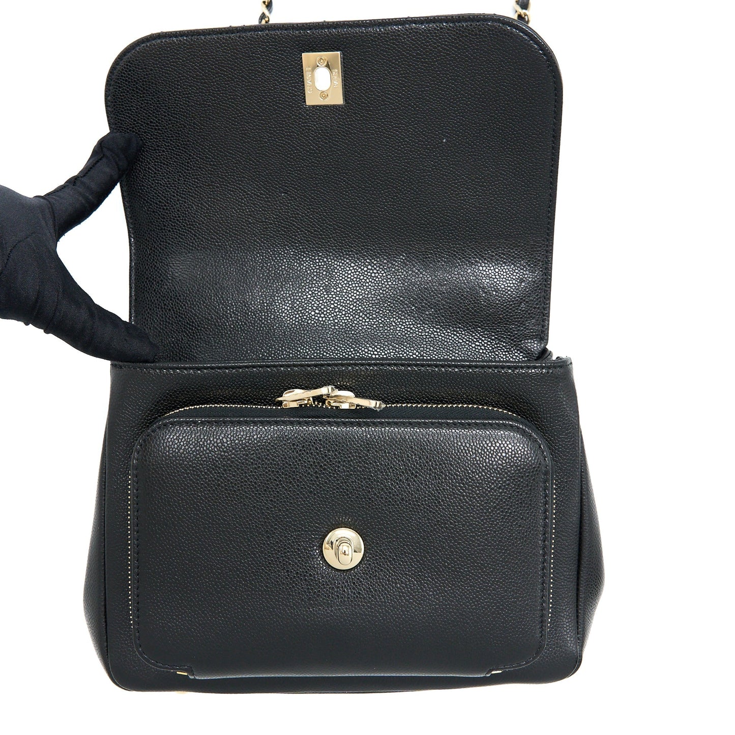 Chanel Medium Business Affinity Caviar Black L(Microchip)