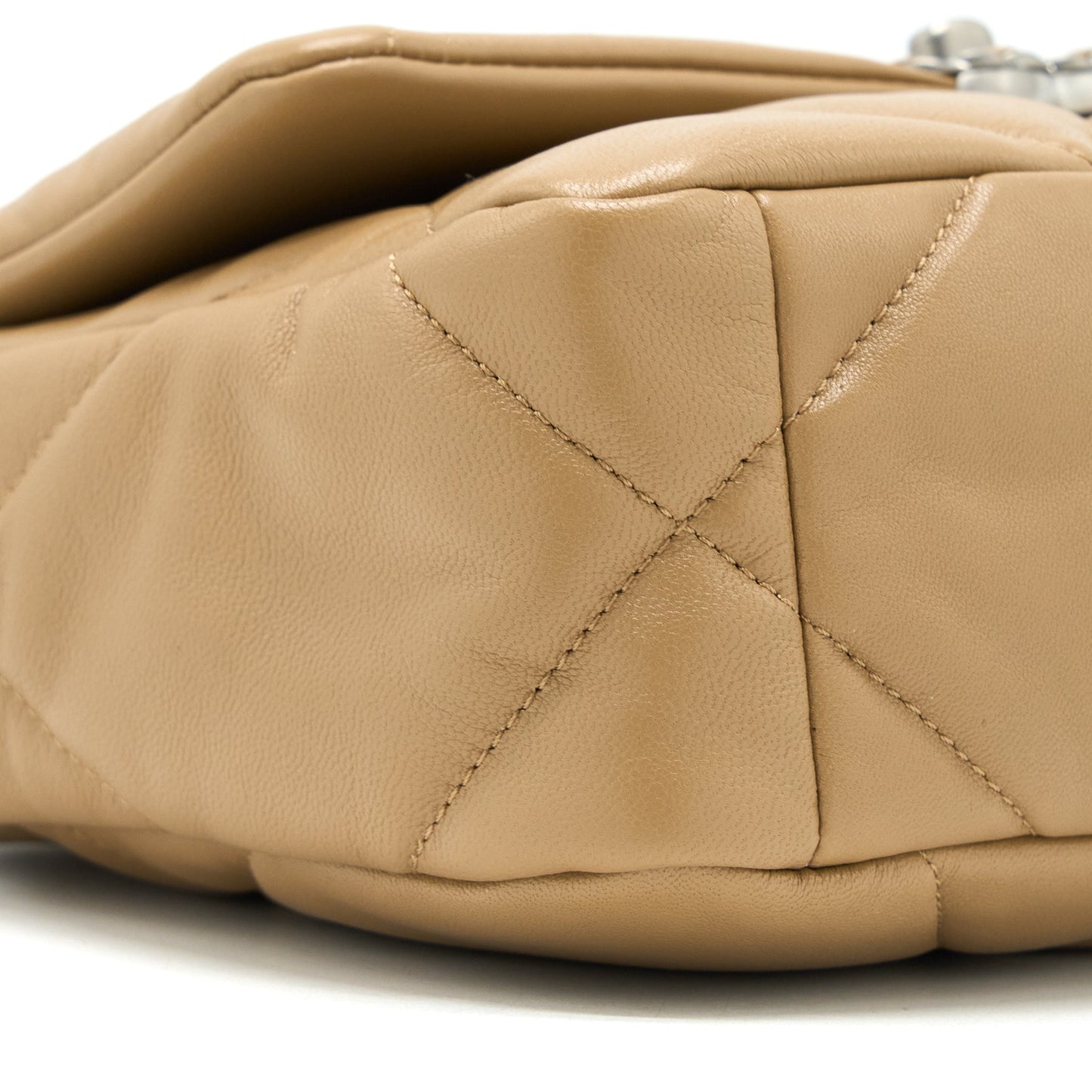 Chanel 22B Small 19 Bag Lambskin Beige Multicolor Hardware (Microchip)