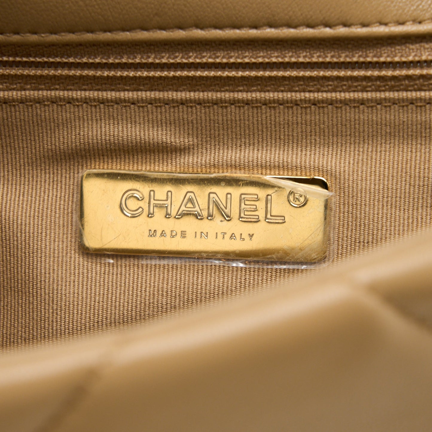 Chanel 22B Small 19 Bag Lambskin Beige Multicolor Hardware (Microchip)