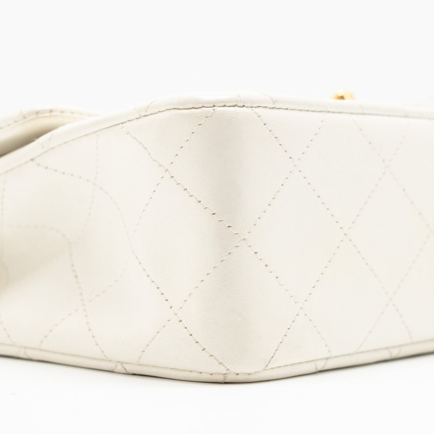 Chanel  Small Classic Double Flap Bag Lambskin White