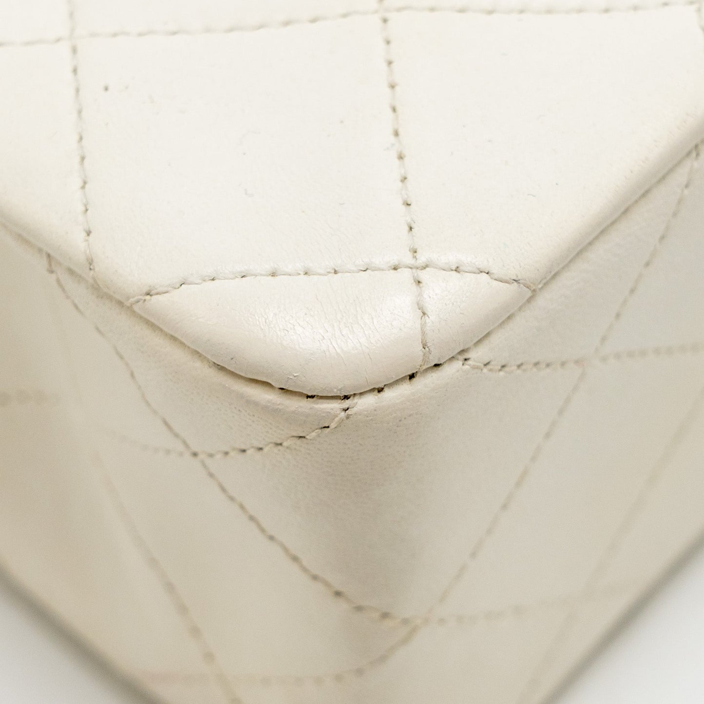 Chanel  Small Classic Double Flap Bag Lambskin White