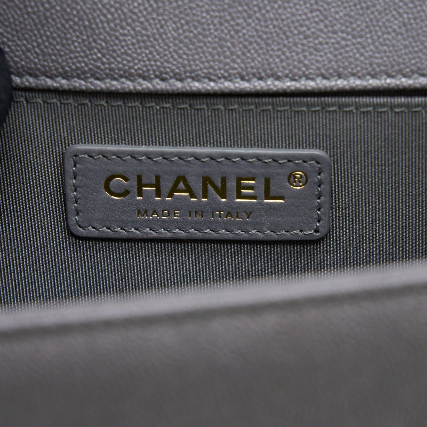 Chanel Small Boy Bag Caviar Grey L